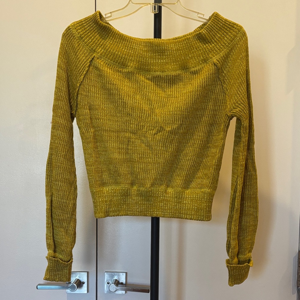 Lime Yellow Ribbed Women's Sweater